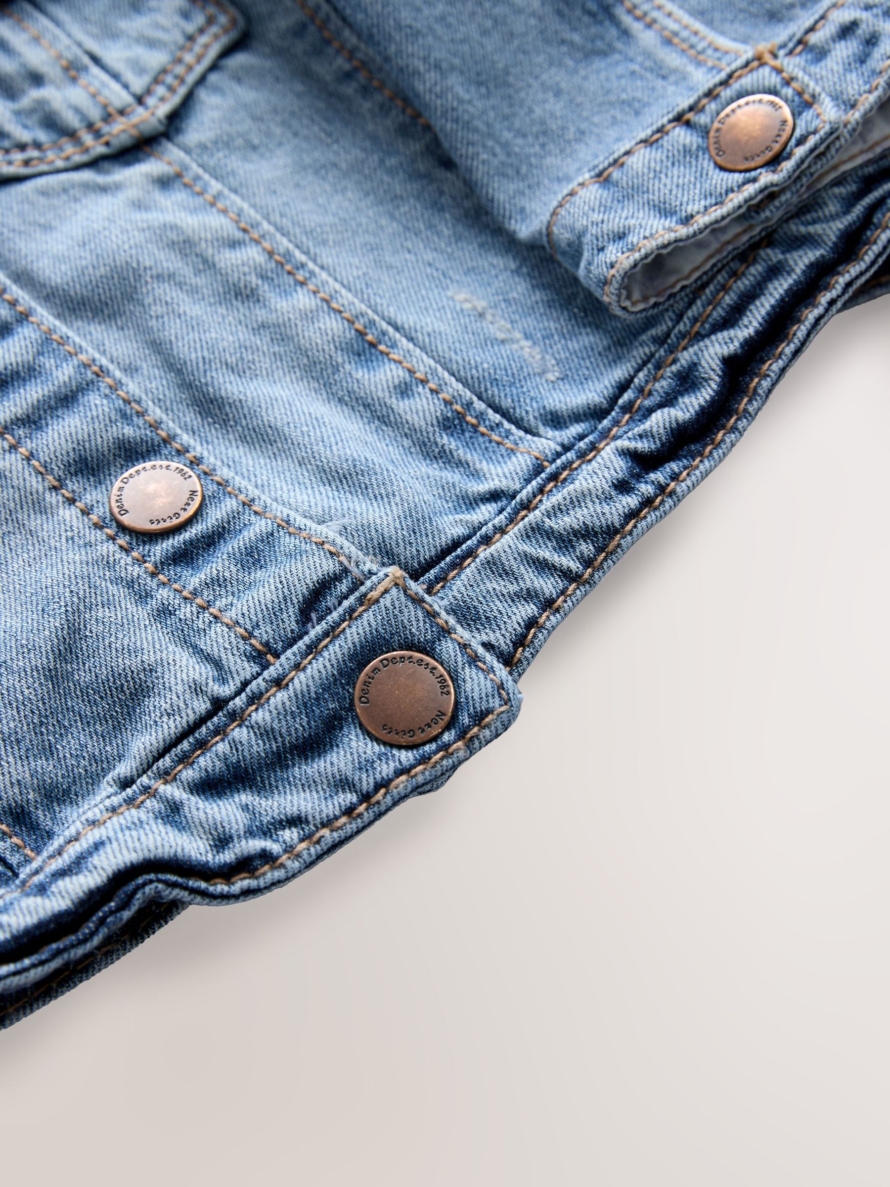 Dsiney Kidz - Mid Blue Denim Western 100% Cotton Jacket (3mths-7yrs) image 7