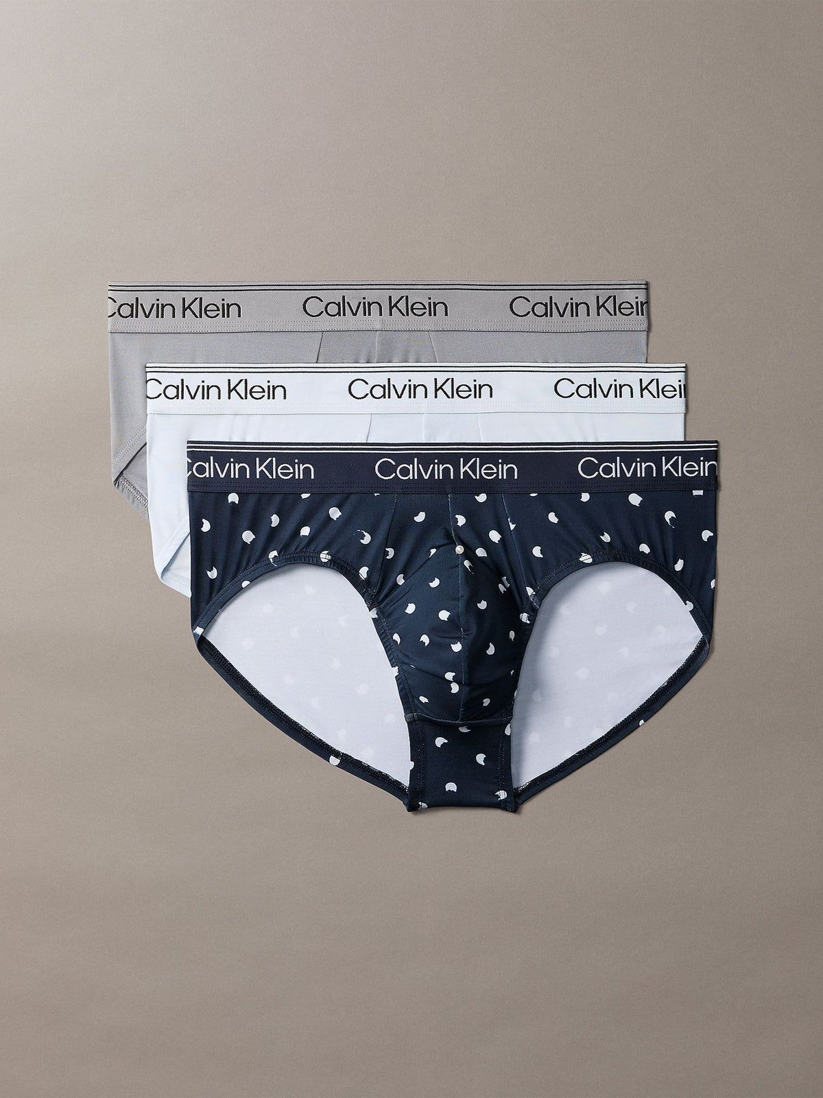 Dsiney Kidz - Calvin Klein Blue Hip Briefs 3 Pack - Microfibre Stretch image 1