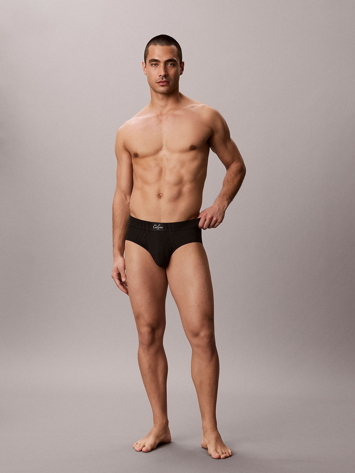 Dsiney Kidz - Calvin Klein Black Briefs - Heritage Cotton Script image 1