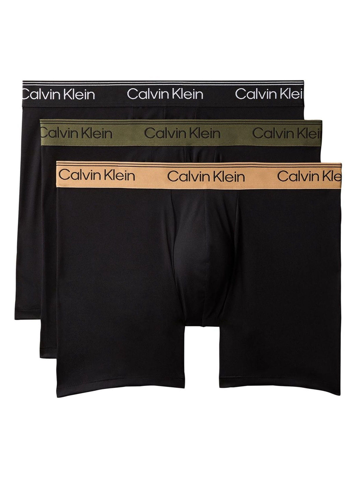 Dsiney Kidz - Calvin Klein Black/Green/Orange Boxer Briefs 3 Pack - Microfibre Stretch image 1