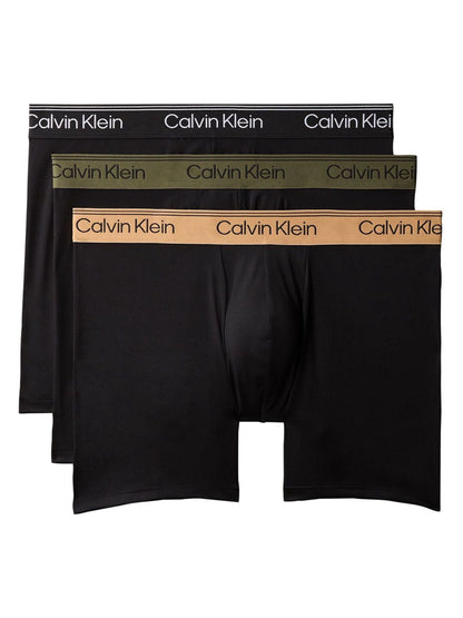 Dsiney Kidz - Calvin Klein Black/Green/Orange Boxer Briefs 3 Pack - Microfibre Stretch image 1