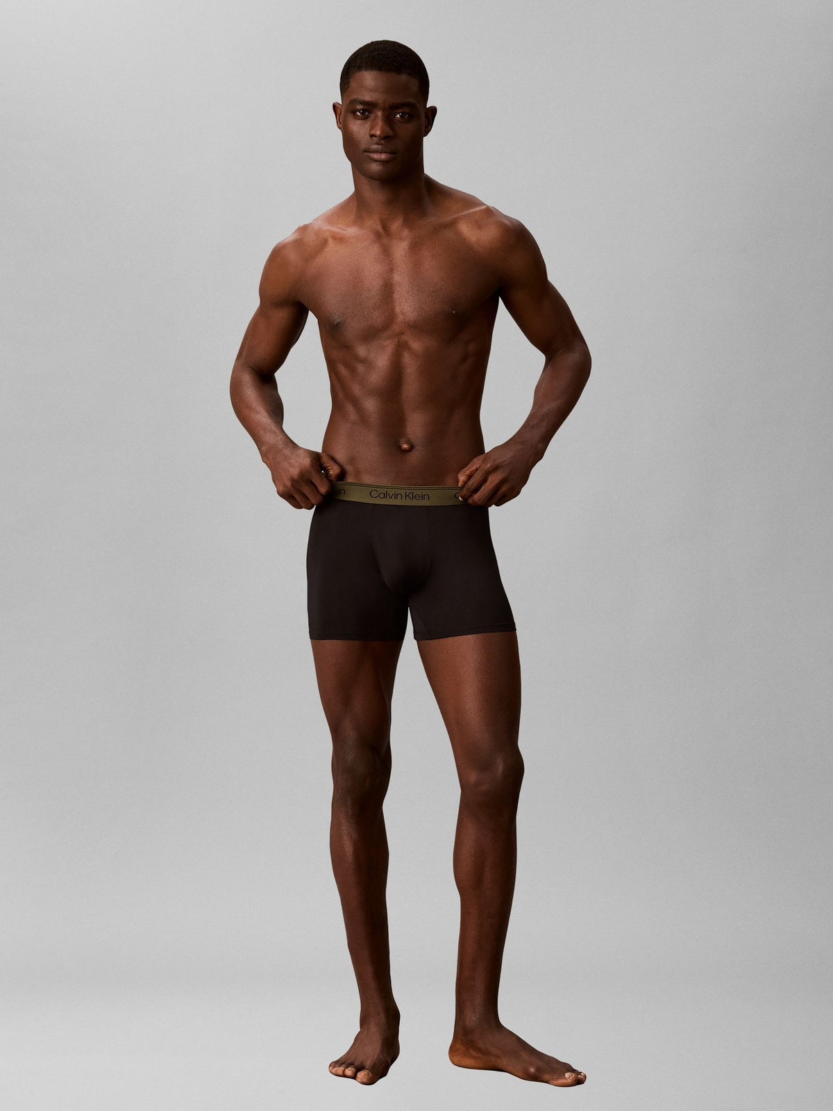 Dsiney Kidz - Calvin Klein Black/Green/Orange Boxer Briefs 3 Pack - Microfibre Stretch image 3