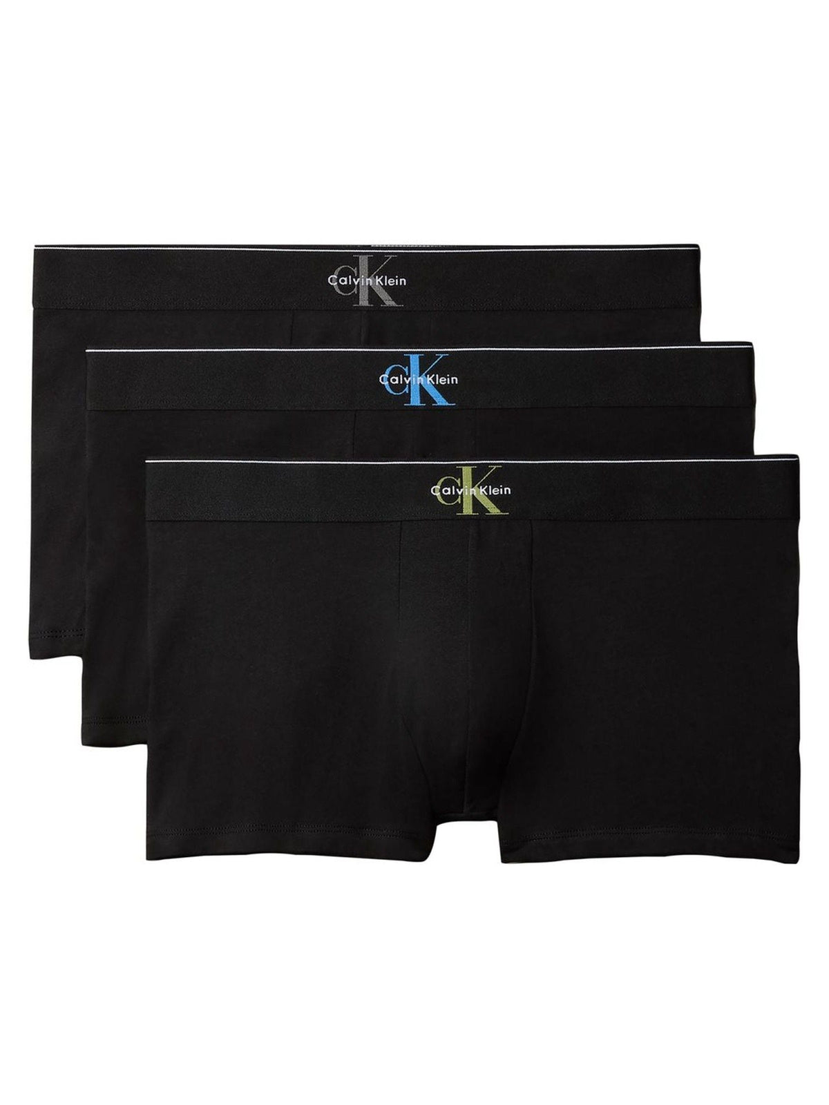 Dsiney Kidz - Calvin Klein Black Graphic Monogram Cotton Stretch Trunks 3 Pack image 1