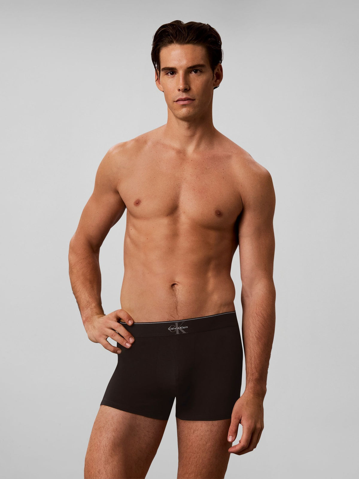 Dsiney Kidz - Calvin Klein Black Graphic Monogram Cotton Stretch Trunks 3 Pack image 3
