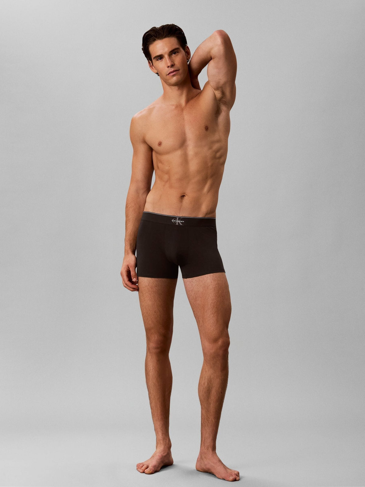 Dsiney Kidz - Calvin Klein Black Graphic Monogram Cotton Stretch Trunks 3 Pack image 4