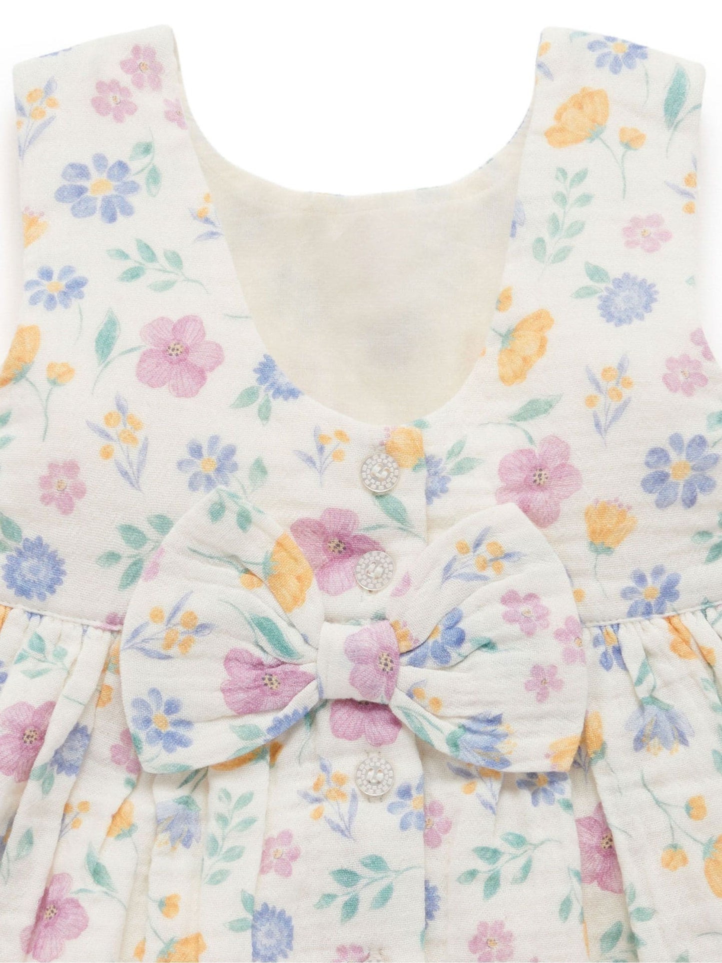 Purebaby Pink Sofia Bow Dress image 3