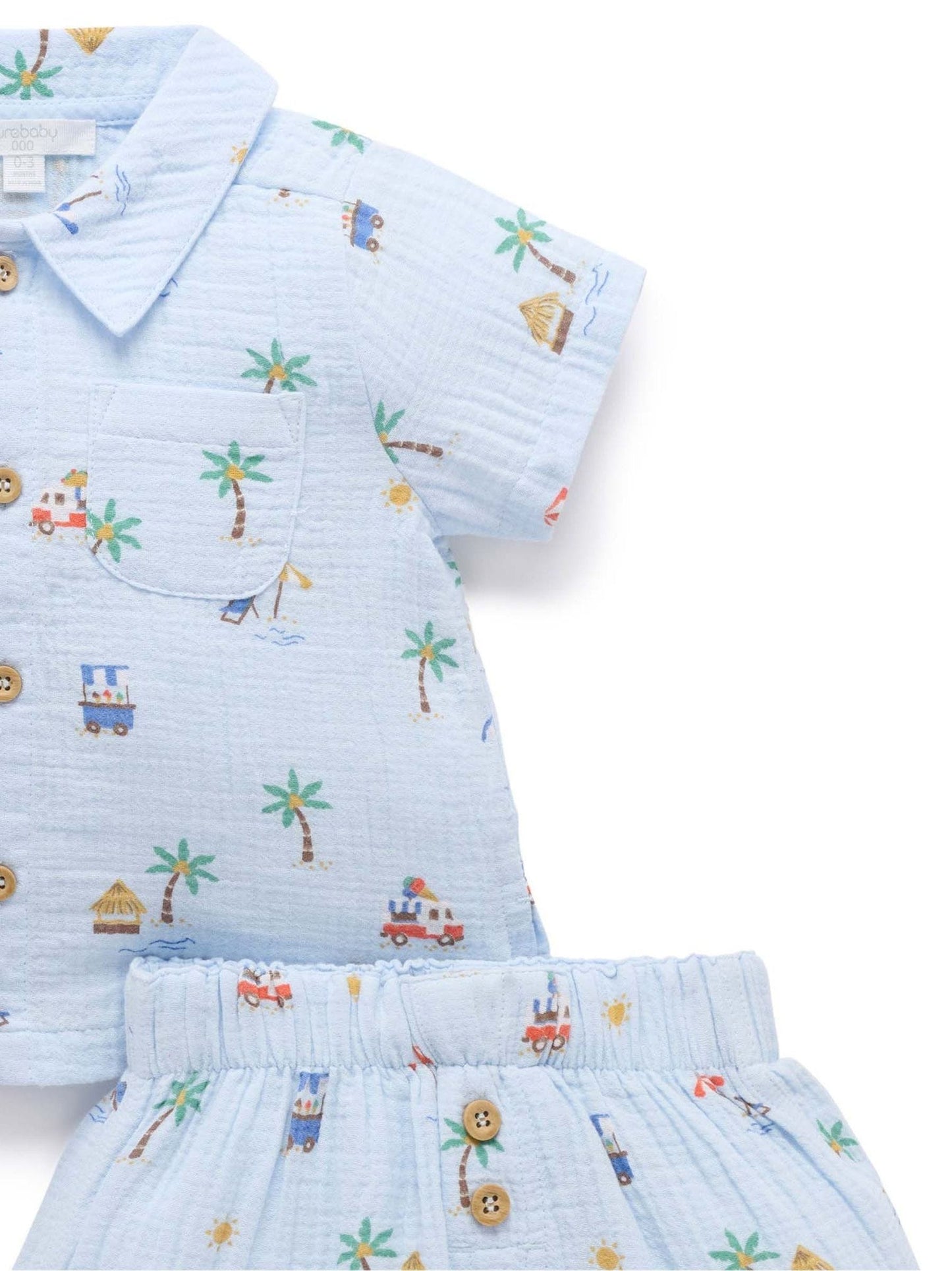 Purebaby Blue Cancun Crinkle Set image 4