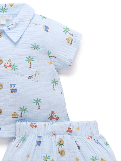 Purebaby Blue Cancun Crinkle Set image 4