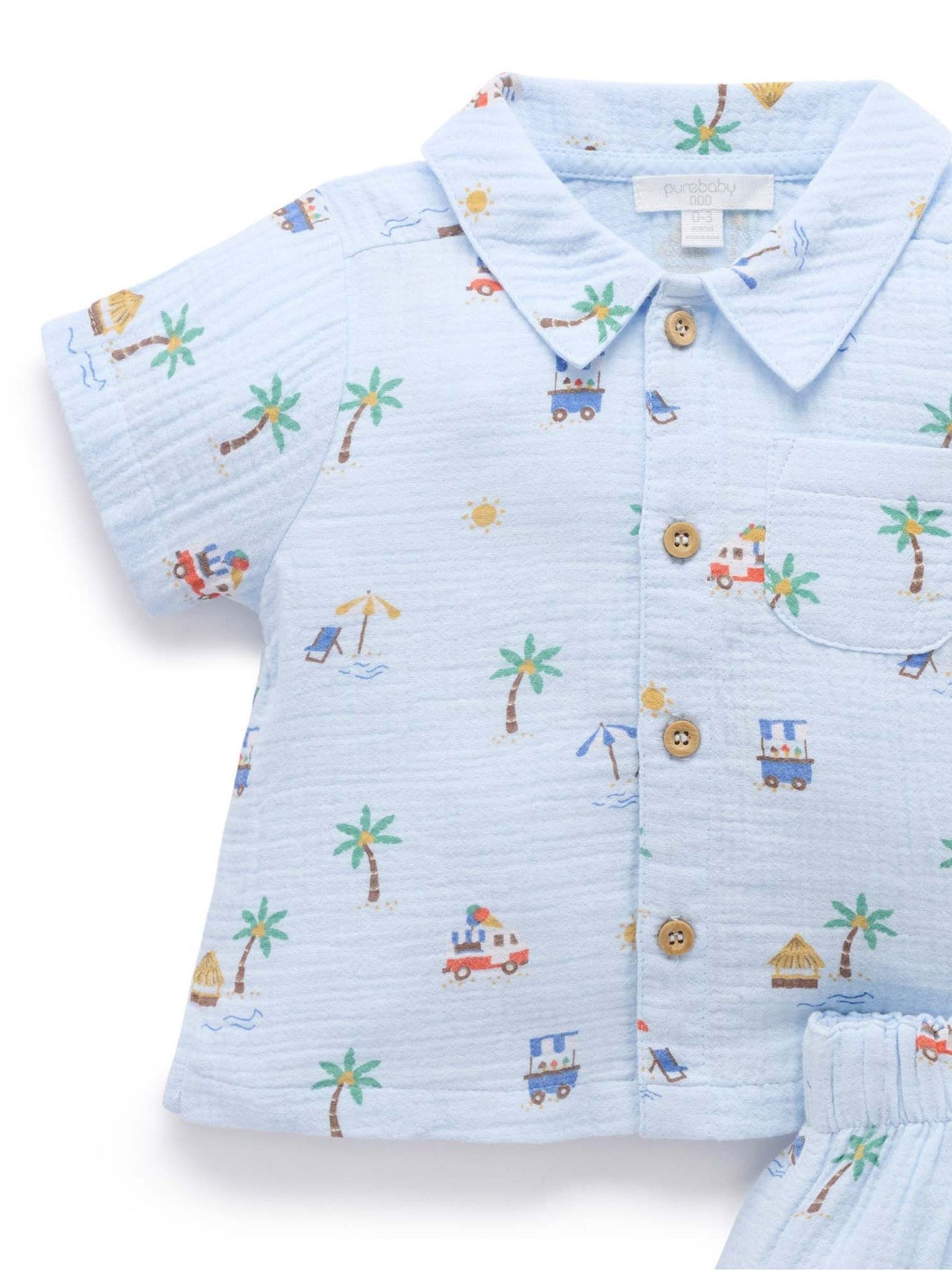 Purebaby Blue Cancun Crinkle Set image 5