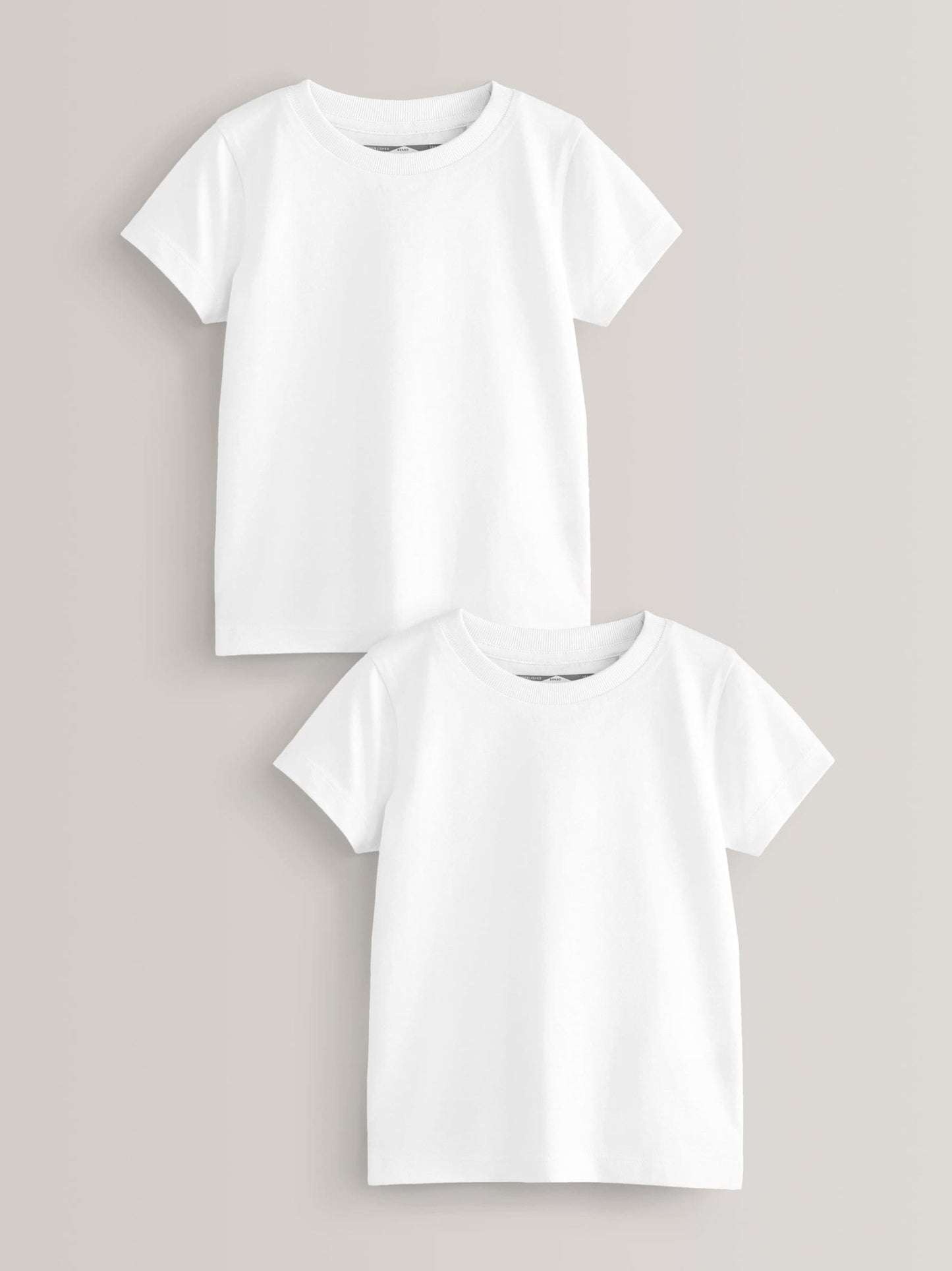 White 2 Pack Short Sleeve T-Shirts (3mths-7yrs) image 1