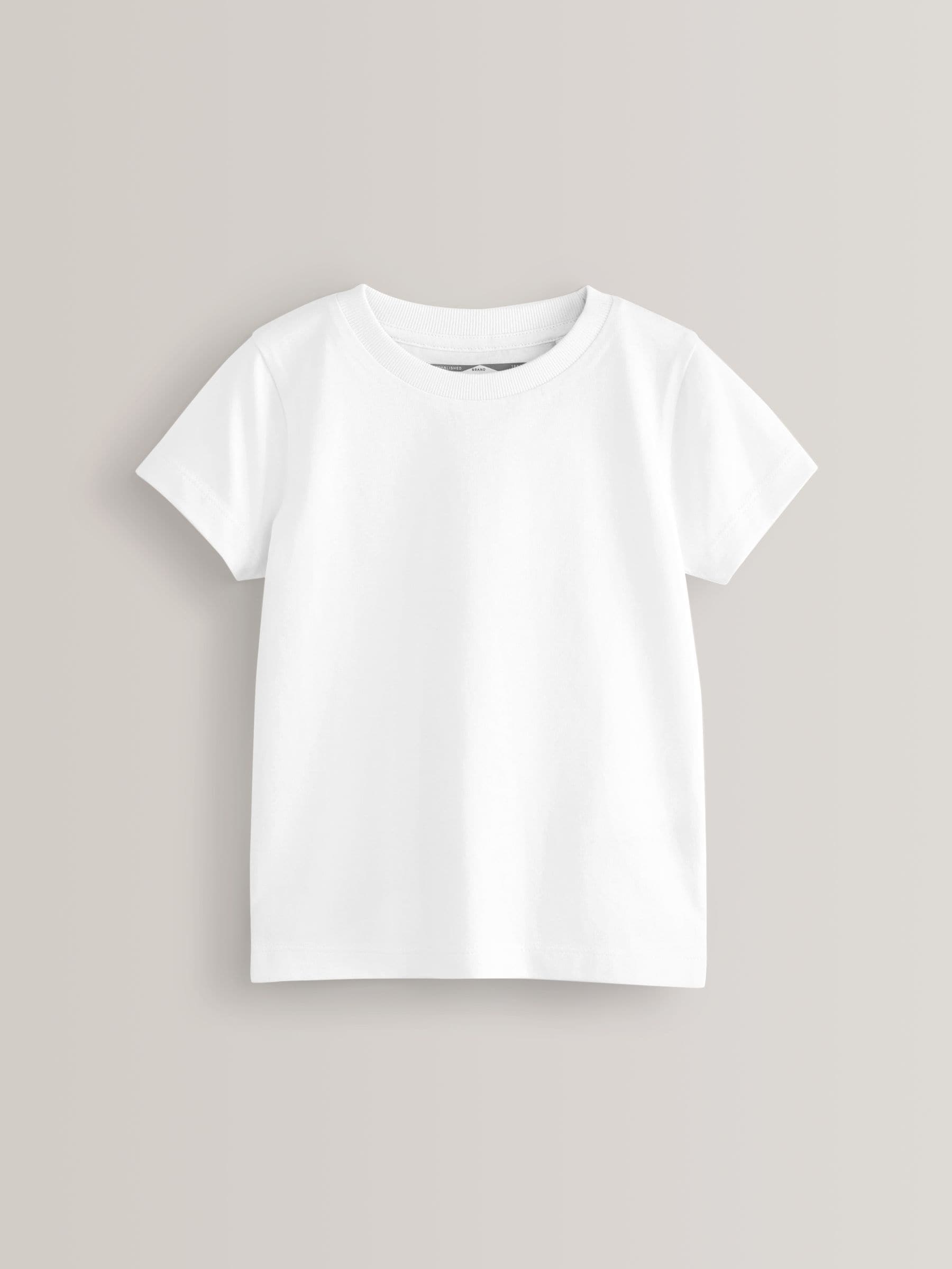 White 2 Pack Short Sleeve T-Shirts (3mths-7yrs) image 2