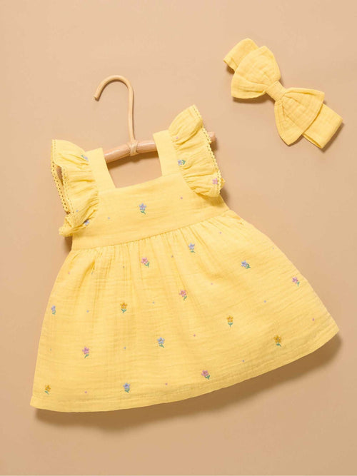 Dsiney Kidz - Purebaby Yellow Daisy Dress image 1