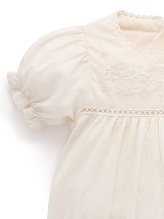 Dsiney Kidz - Purebaby Nude Embroidered Bodysuit Set image 2
