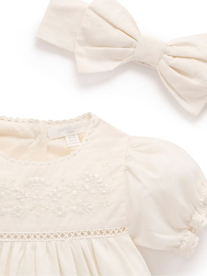 Purebaby Nude Embroidered Bodysuit Set image 3