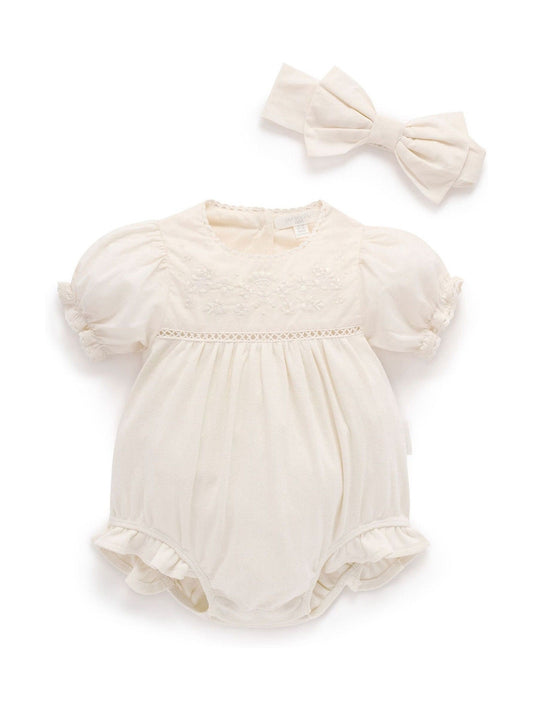 Dsiney Kidz - Purebaby Nude Embroidered Bodysuit Set image 1