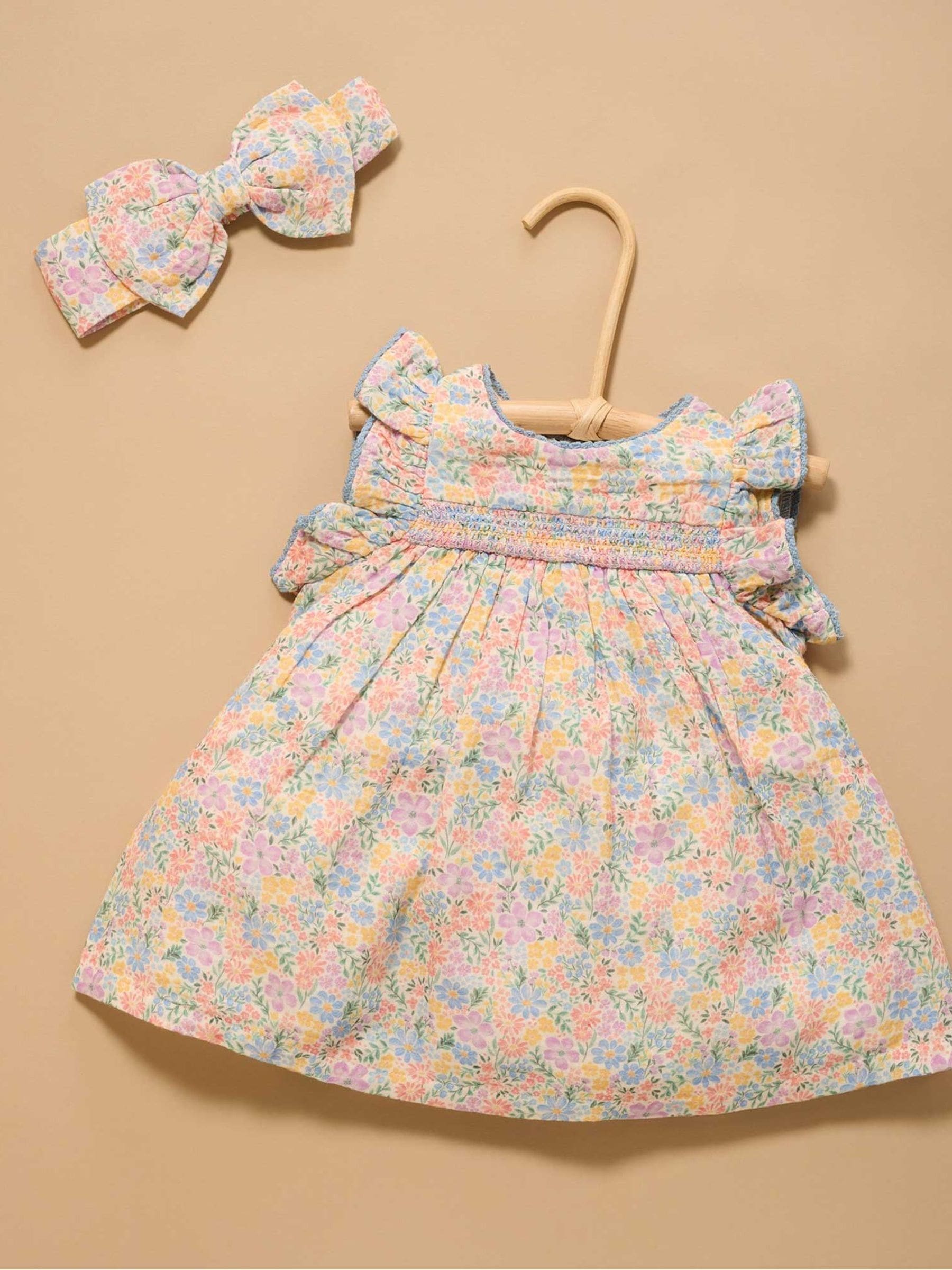 Purebaby Pink Smocked Dress image 2