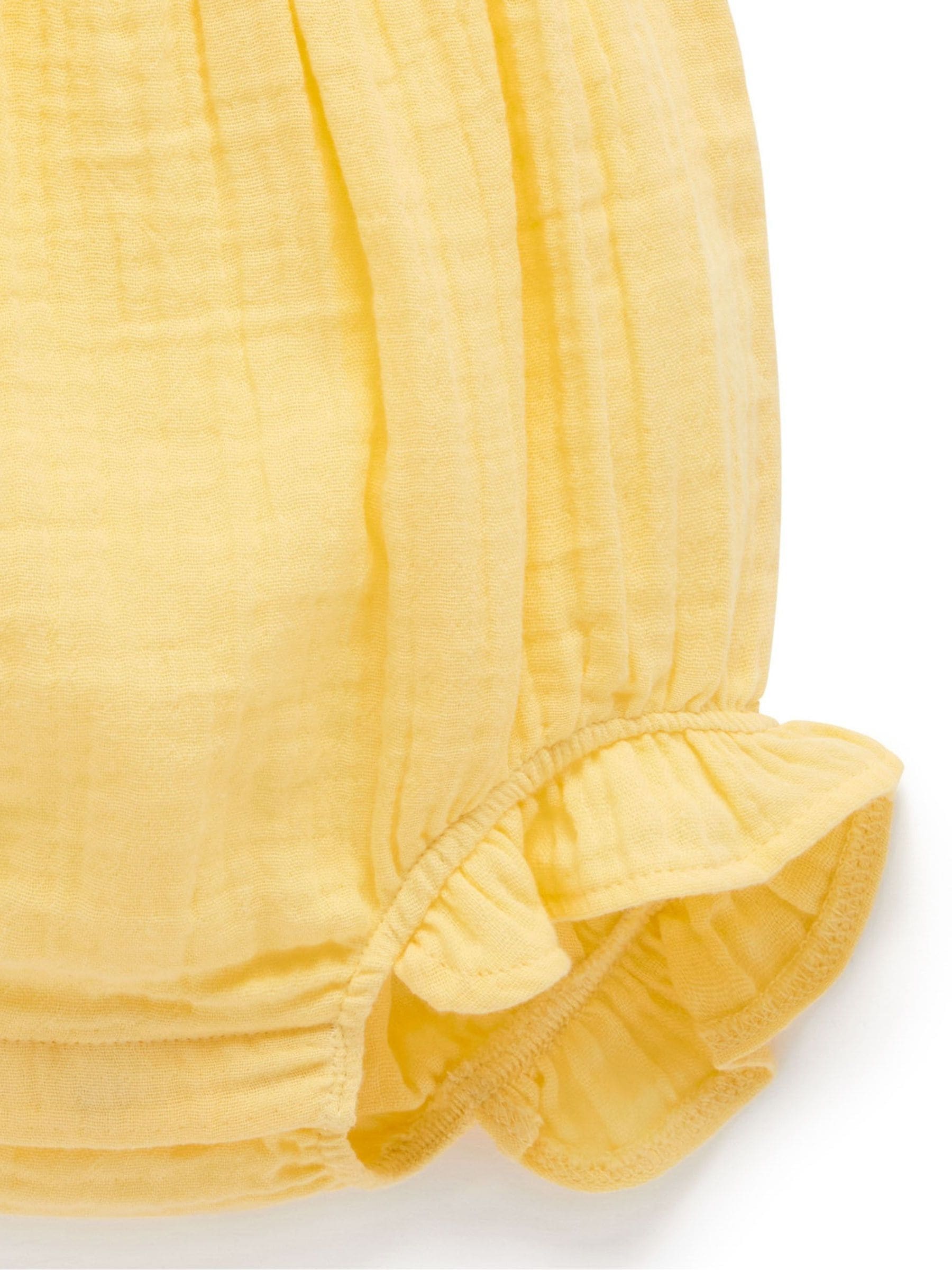 Purebaby Yellow Embroidered Bodysuit image 5