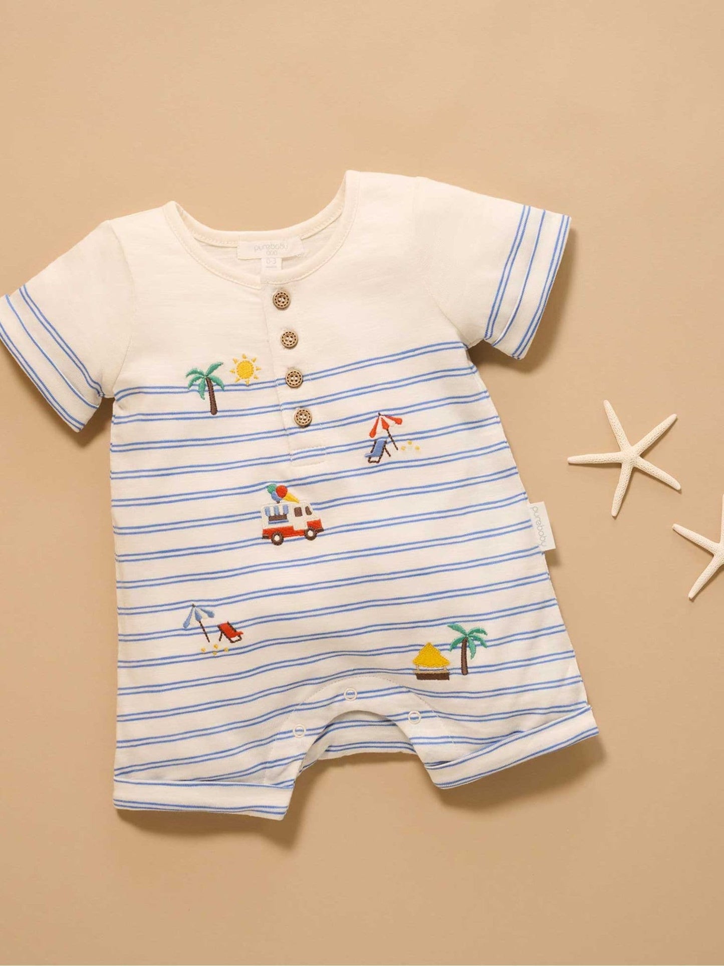 Purebaby Blue Resort Growsuit Rompersuit image 1