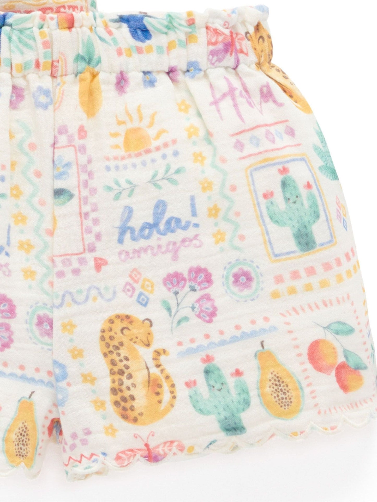 Purebaby Pink Postcards Top & Shorts Set image 4