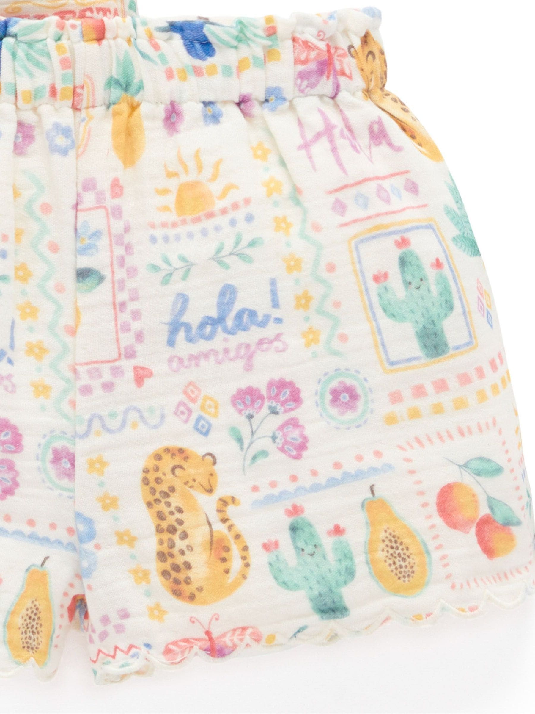 Purebaby Pink Postcards Top & Shorts Set image 4