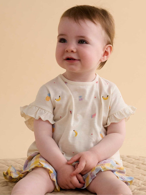 Dsiney Kidz - Purebaby Pink Fruity Top & Shorts Set image 1