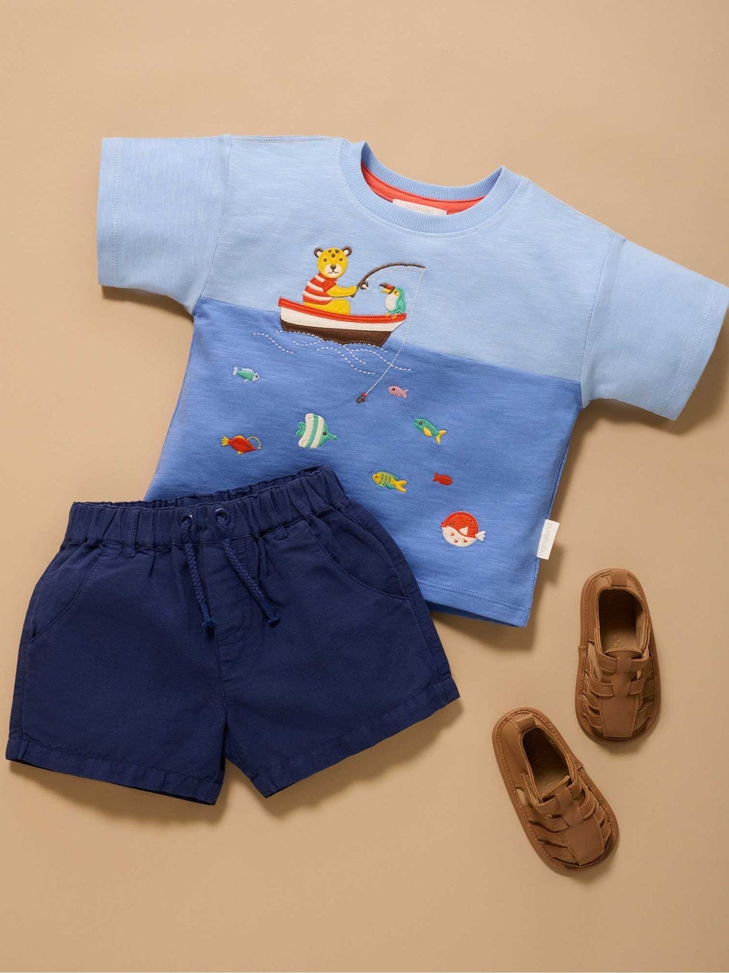 Purebaby Blue Ocean Relaxed T-Shirt image 2
