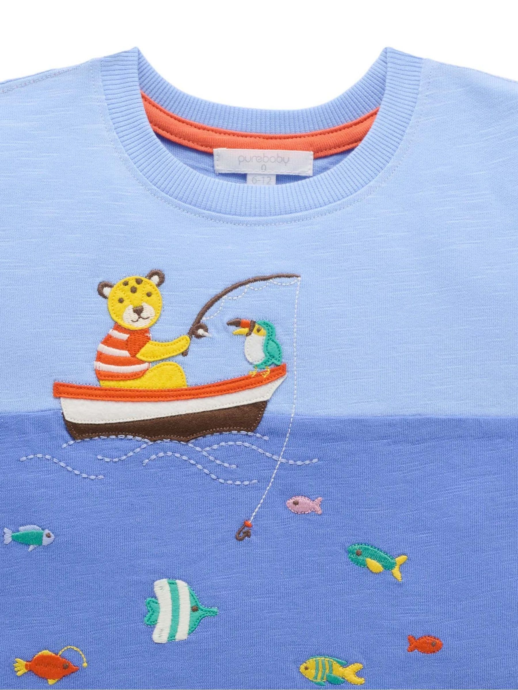 Purebaby Blue Ocean Relaxed T-Shirt image 3
