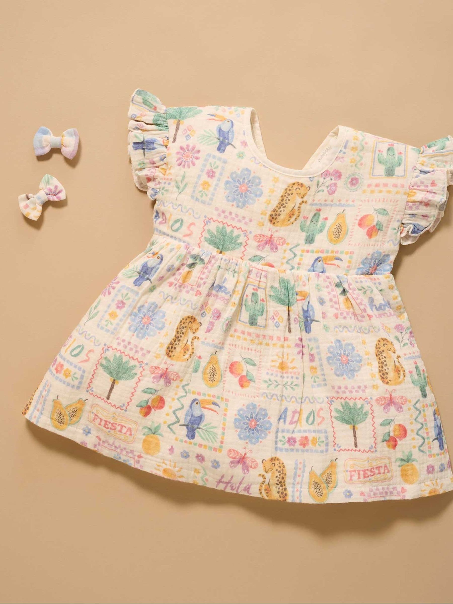 Purebaby Pink Postcards Dress image 1
