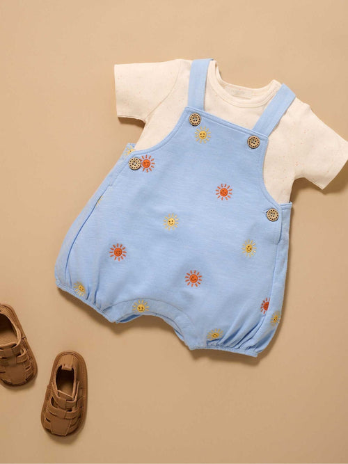 Purebaby Blue Sunshine Dungaree Set image 1