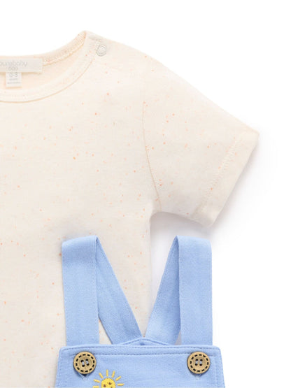 Purebaby Blue Sunshine Dungaree Set image 3
