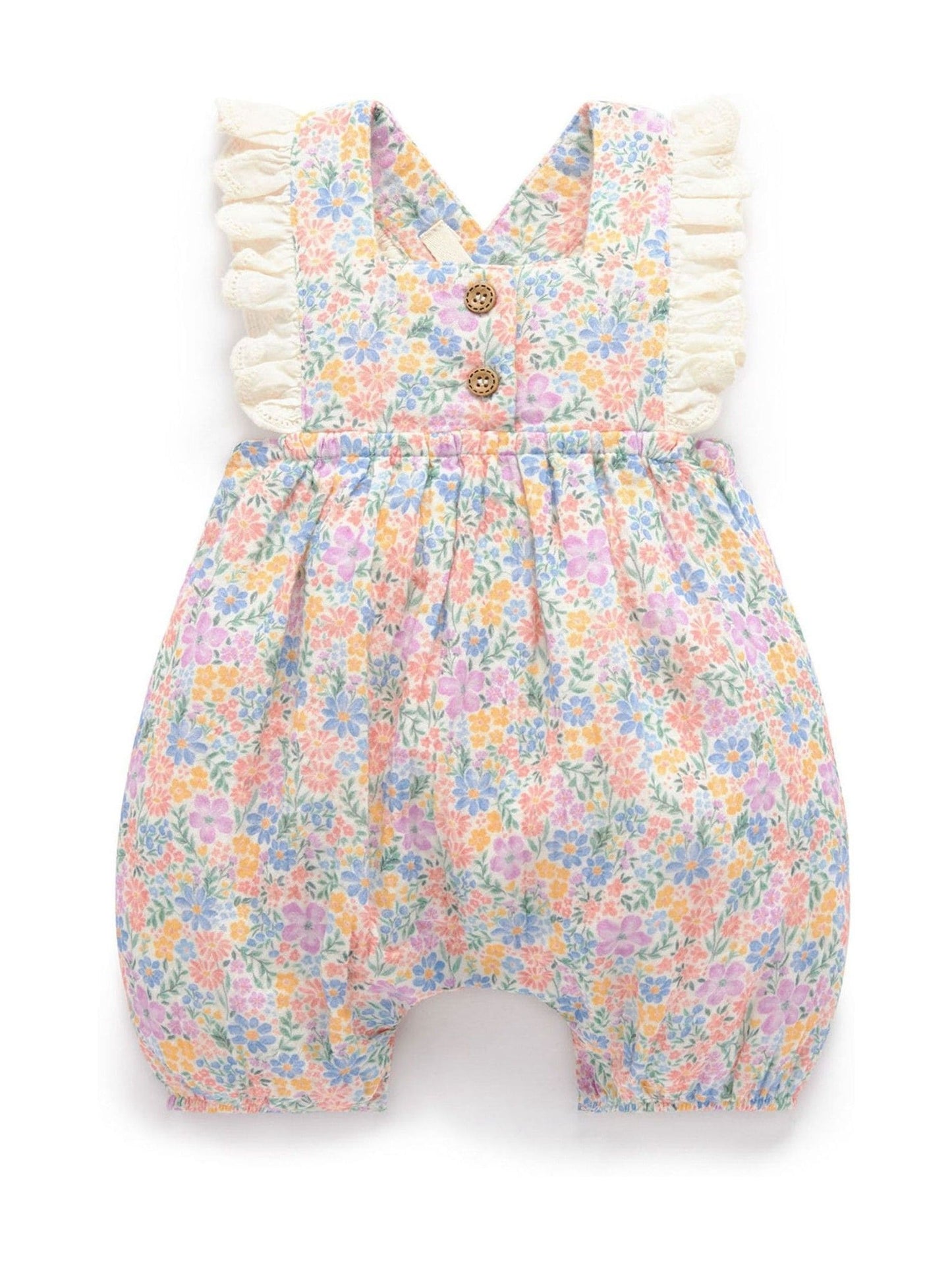Purebaby Pink Floral Romper image 2