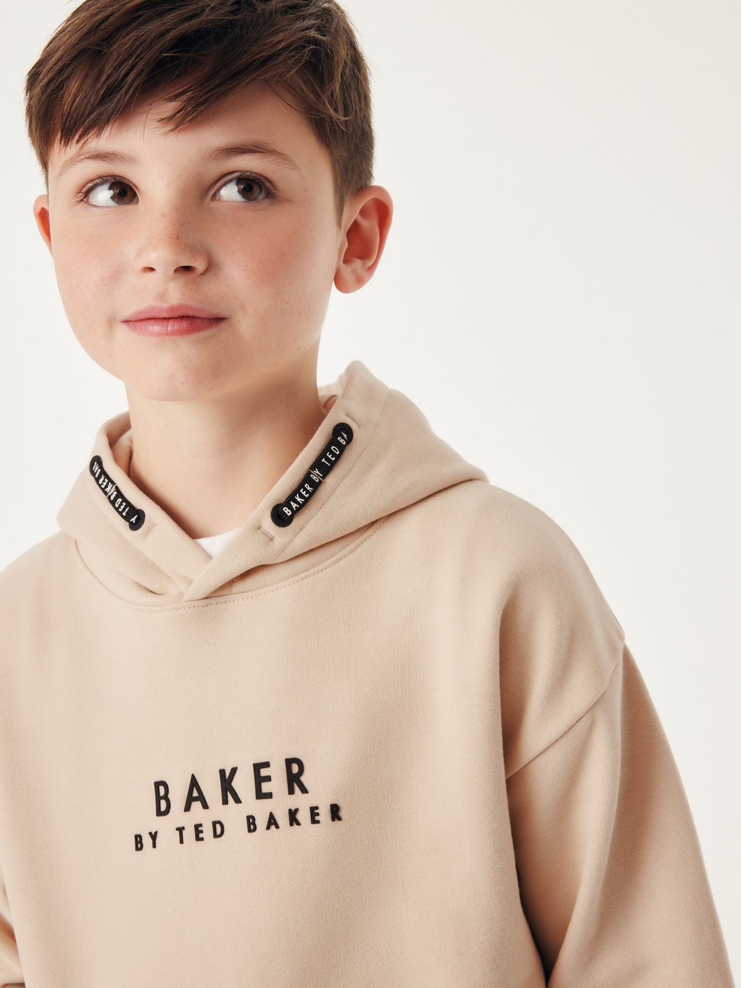 Baker by Ted Baker Stone Overhead Brown Hoodie image 3