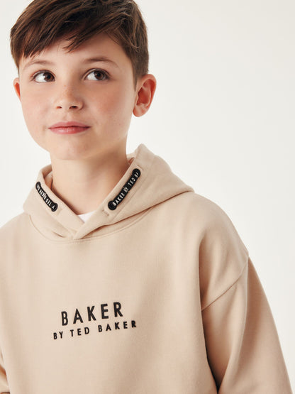 Baker by Ted Baker Stone Overhead Brown Hoodie image 3