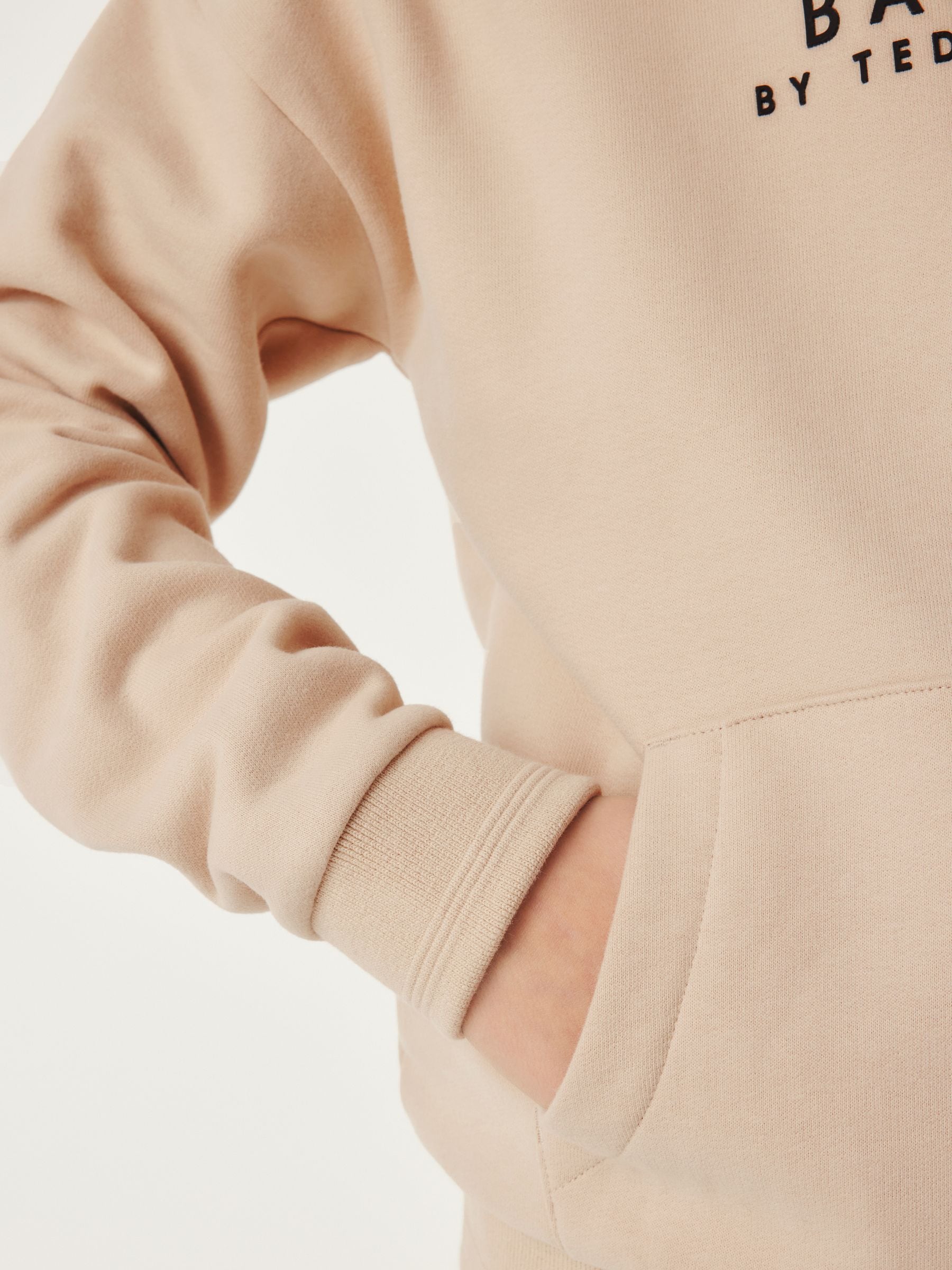 Baker by Ted Baker Stone Overhead Brown Hoodie image 5