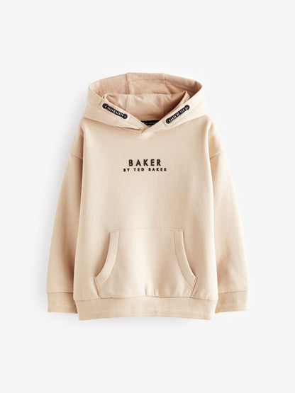 Baker by Ted Baker Stone Overhead Brown Hoodie image 6