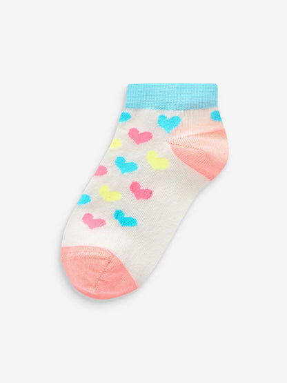 Pink/Grey/Purple 5 Pack Cotton Rich Unicorn Character Trainer Socks image 4