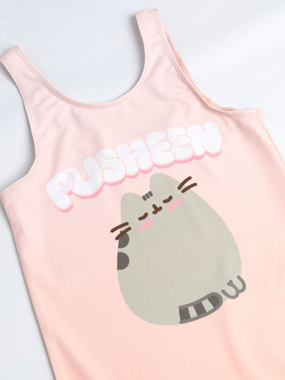 Dsiney Kidz - Vanilla Underground Pink Pusheen One Piece Swimming Costume image 3