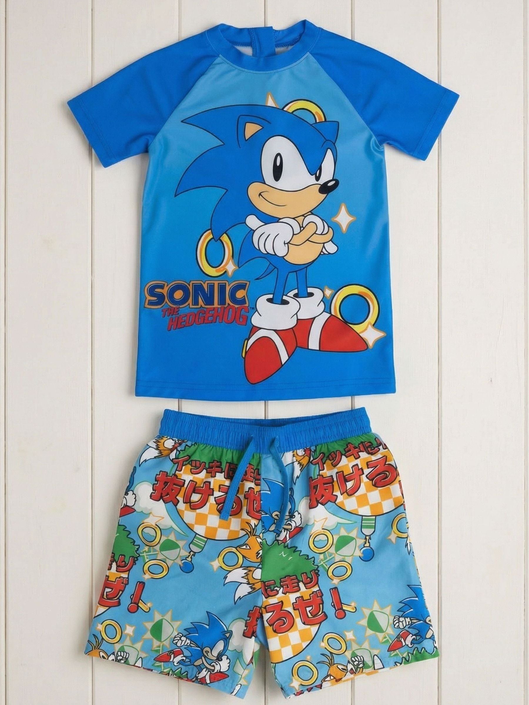 Dsiney Kidz - Vanilla Underground Blue Sonic the Hedgehog Swim Set 2 Piece image 1