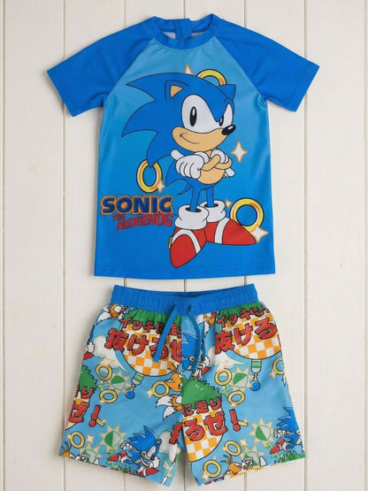 Dsiney Kidz - Vanilla Underground Blue Sonic the Hedgehog Swim Set 2 Piece image 1