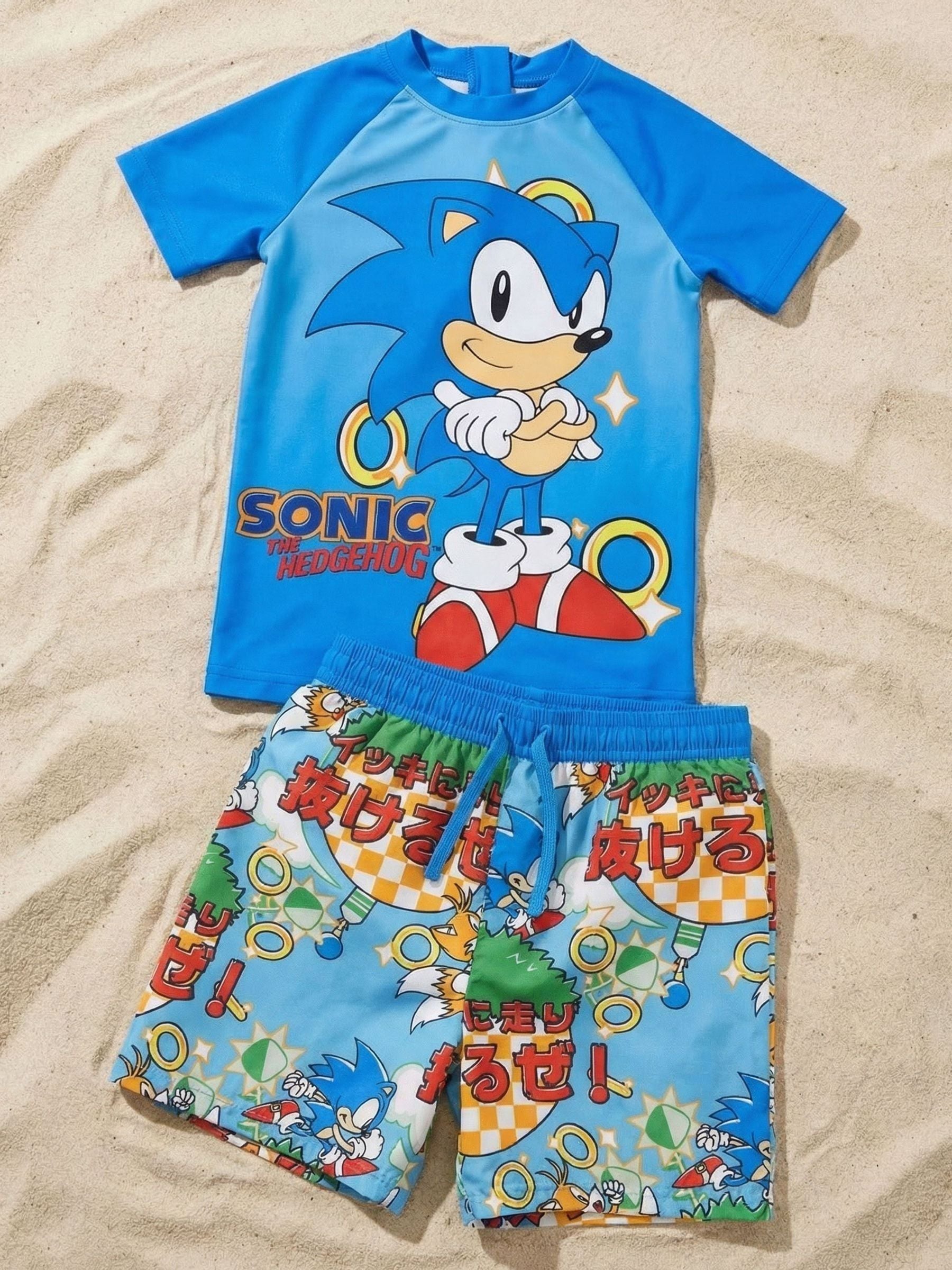 Dsiney Kidz - Vanilla Underground Blue Sonic the Hedgehog Swim Set 2 Piece image 2