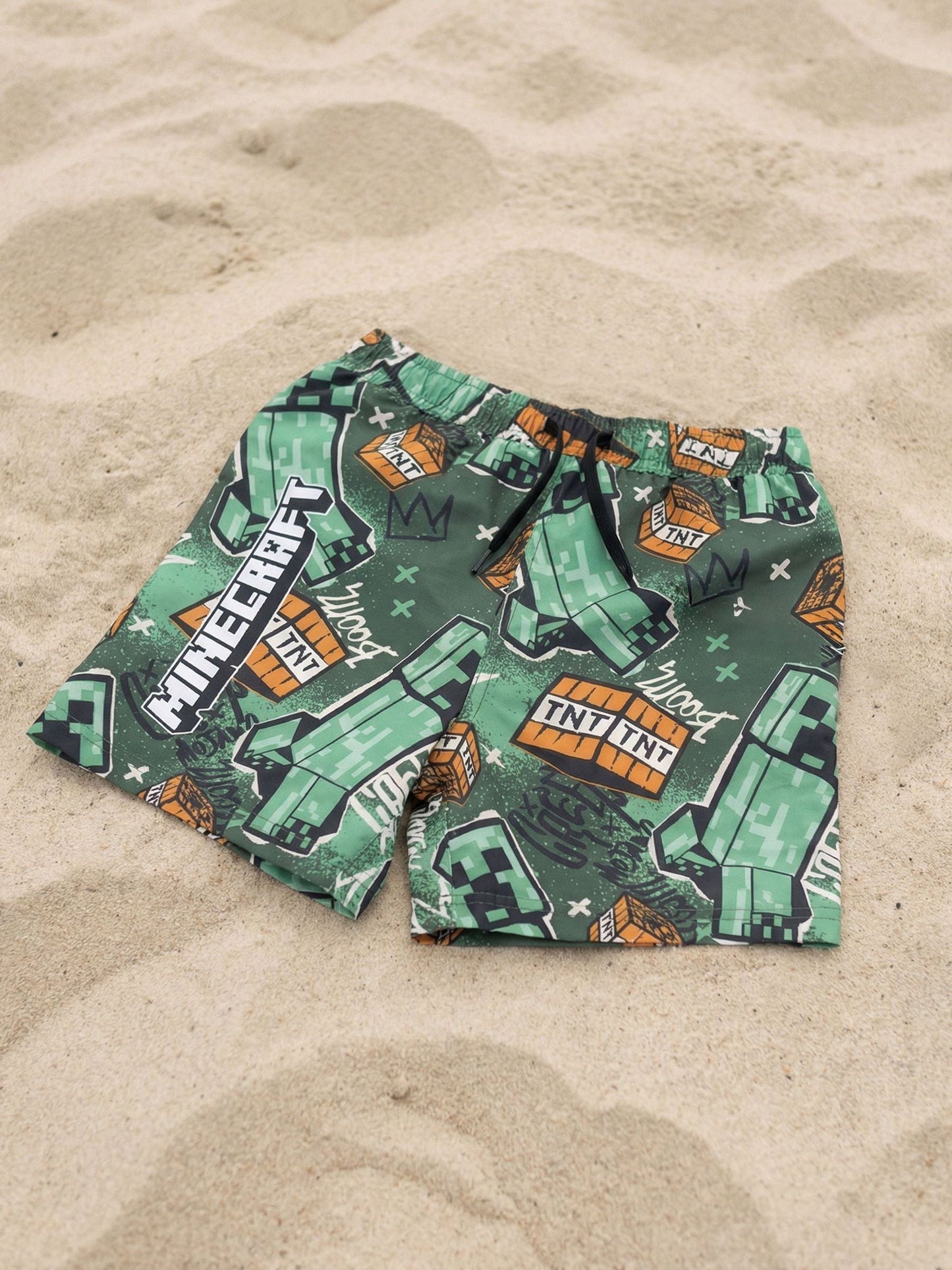 Dsiney Kidz - Vanilla Underground Green Minecraft Swim Shorts image 1