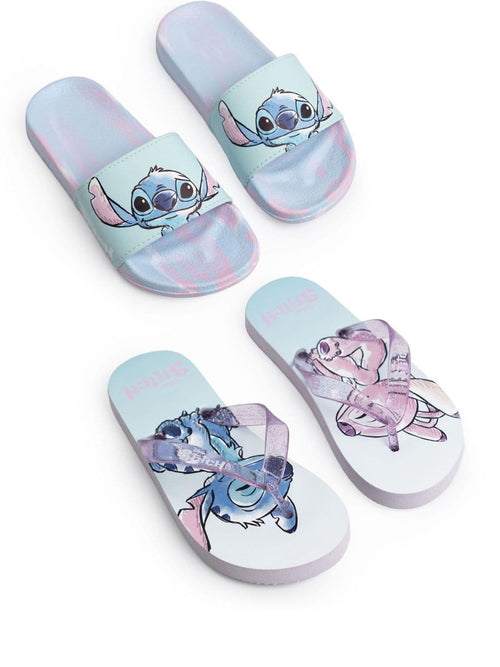 Vanilla Underground Blue Lilo & Stitch Slide Flip Flops 2 Pack image 1