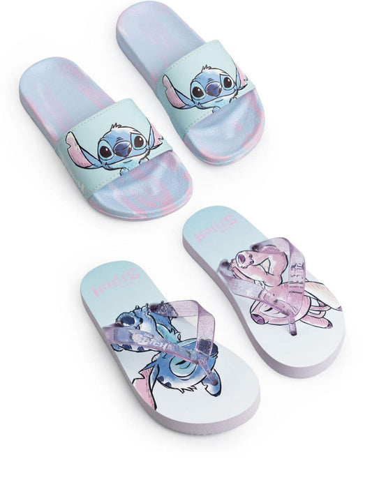 Vanilla Underground Blue Lilo & Stitch Slide Flip Flops 2 Pack image 1