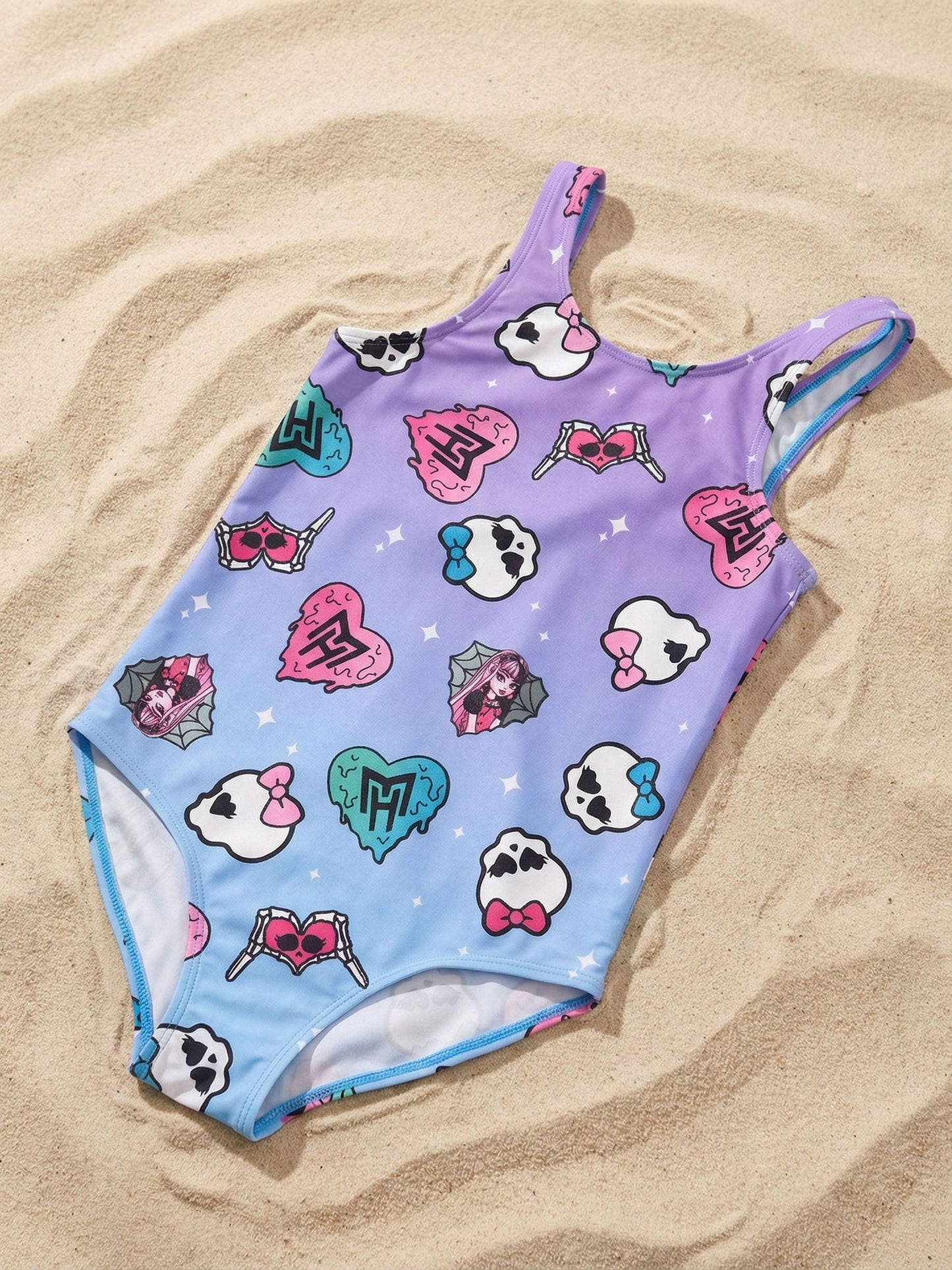 Dsiney Kidz - Vanilla Underground Purple Monster High One Piece Swimming Costume image 2