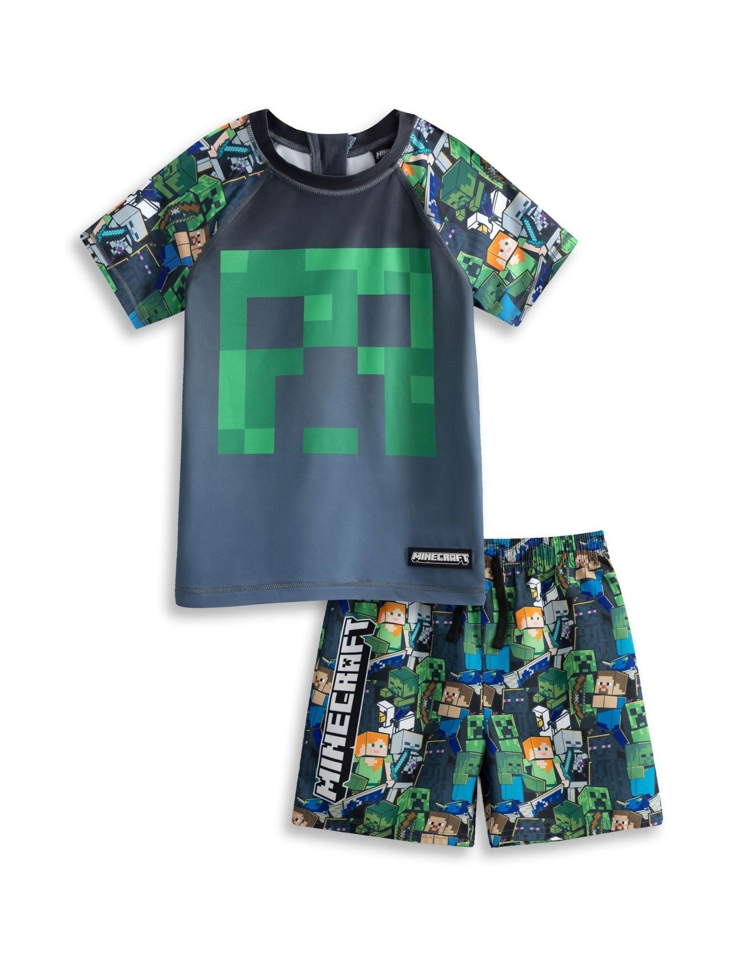 Dsiney Kidz - Vanilla Underground Green Minecraft Swim Sunsafe Suit image 3