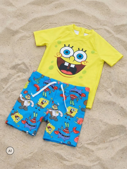 Dsiney Kidz - Vanilla Underground Yellow Sponge Bob Square Sunsafe Suit image 2