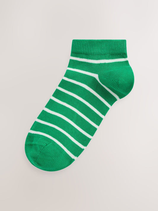 Rainbow Stripe Cotton Rich Trainer Socks 7 Pack image 3