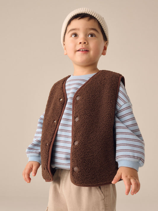 Chocolate Brown Gilet Fleece (3mths-7yrs) - image 1
