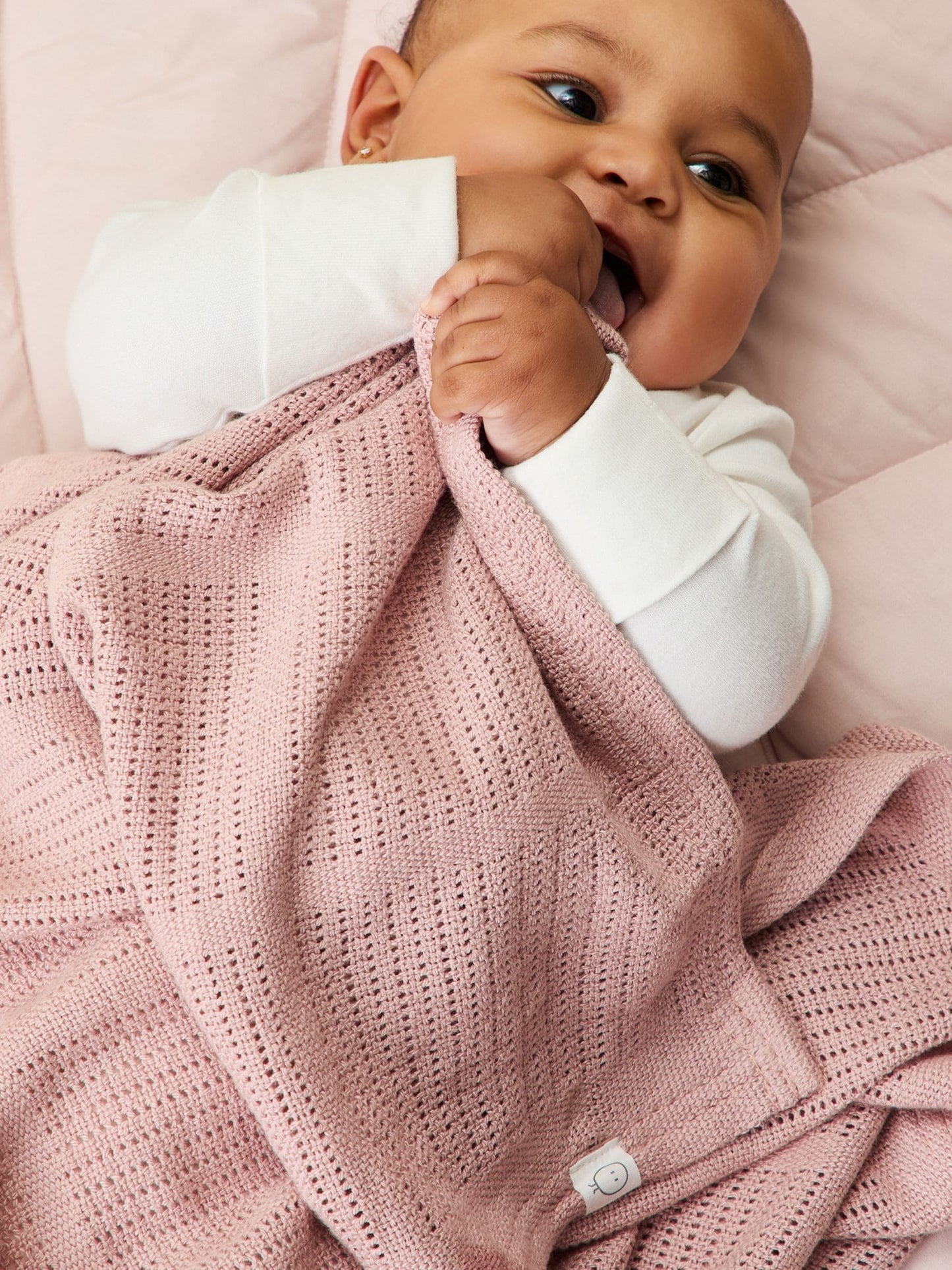 MORI Rose Pink Blend Cellular Baby Blanket image 1