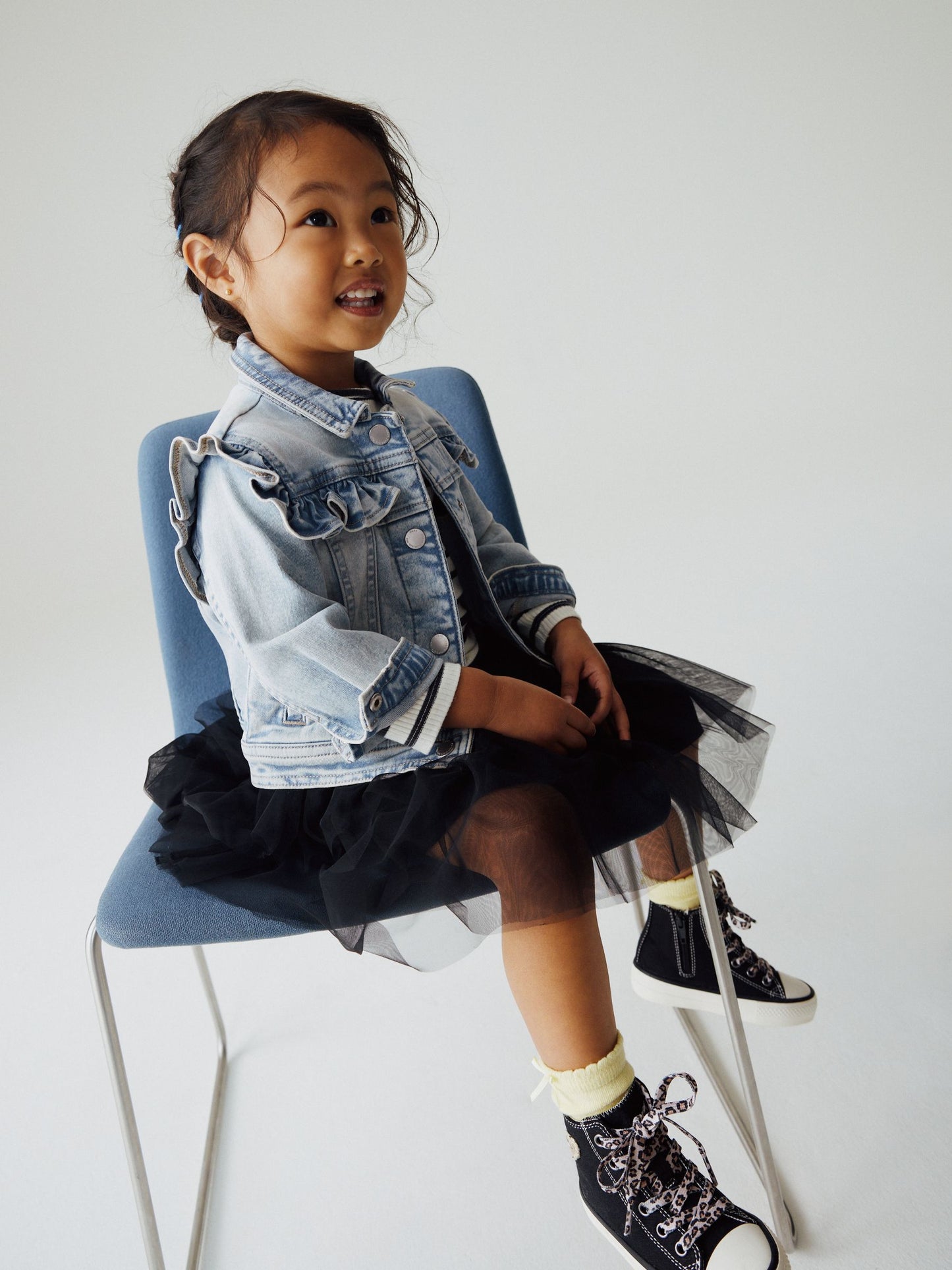 Dsiney Kidz - Mid Blue Denim Frill Jacket (3mths-7yrs) image 2